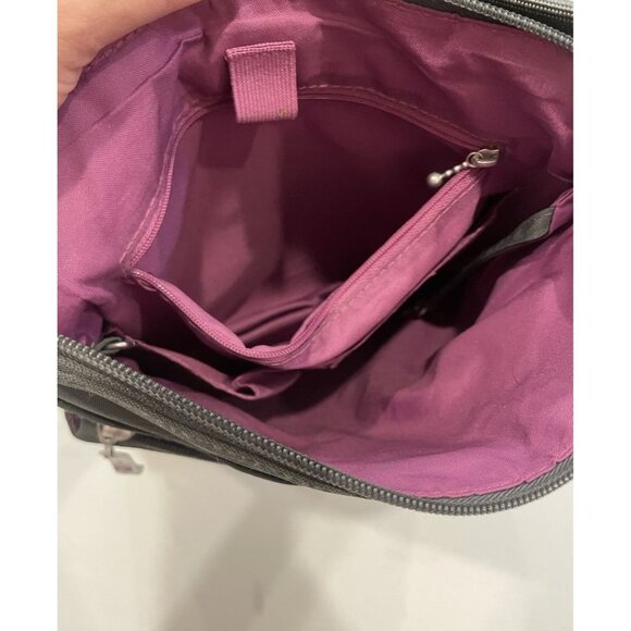 Baggallini Crossbody Travel Bag Purse Gray & Purple Travel Everyday Casual - Picture 8 of 10